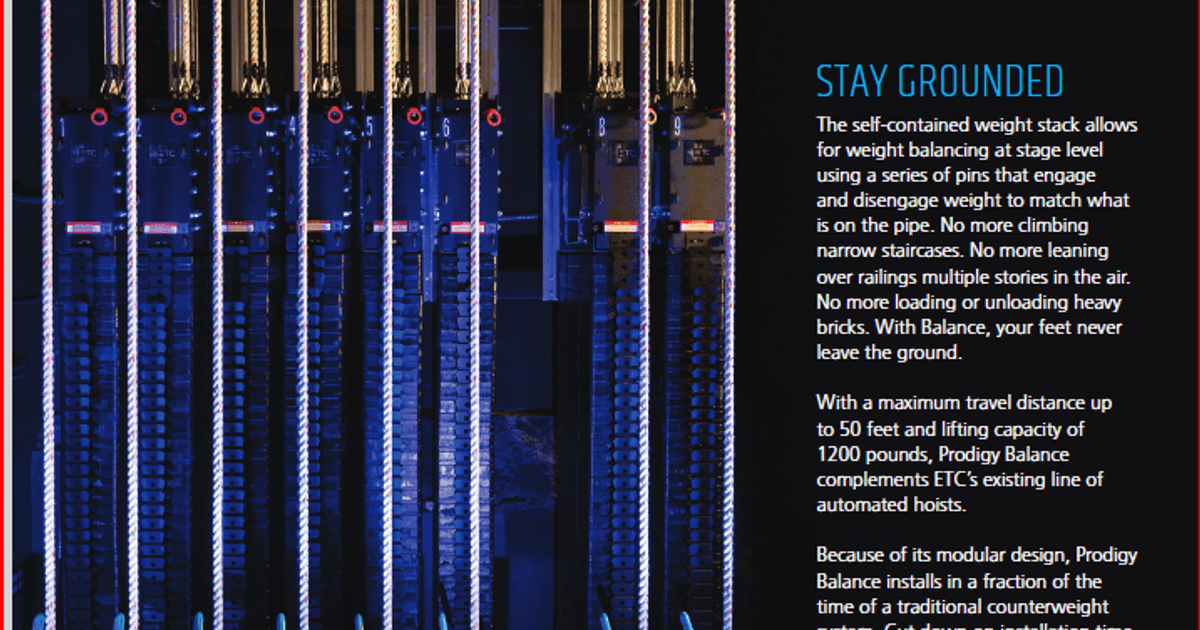 ETC Introduces Prodigy Balance Counterweight System Boston etc-introduces-prodigy-balance-counterweight-system-boston